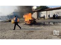 برگزاری مانور اطفای حریق و امداد و نجات در محوطه گمرک آستارا 7